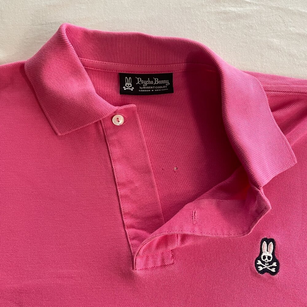 Psycho Bunny Bright Pink Polo – Size M (Imperfect / As‑Is) - Picture 5 of 8